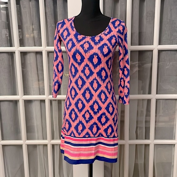 Lilly Pulitzer Womens Little Fish Engineered Beacon T Shirt Dress, Size XXS - Picture 2 of 6